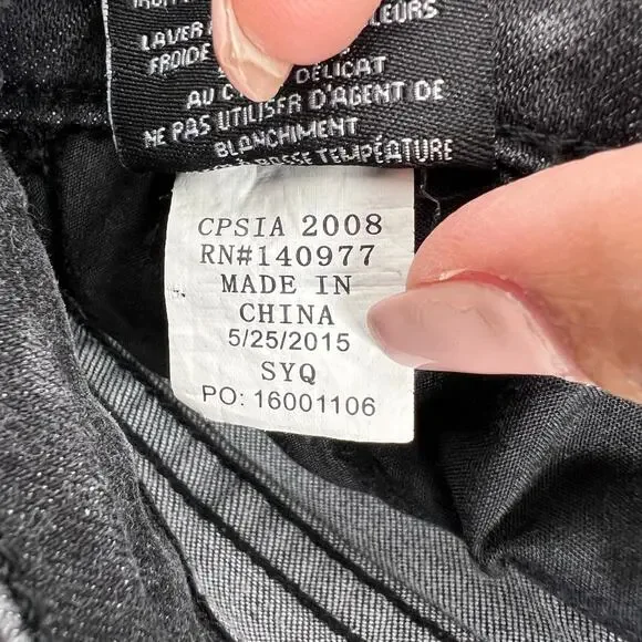 Girls Hudson SYQ Black Distressed Skinny Jeans Size 10 - Picture 5 of 6